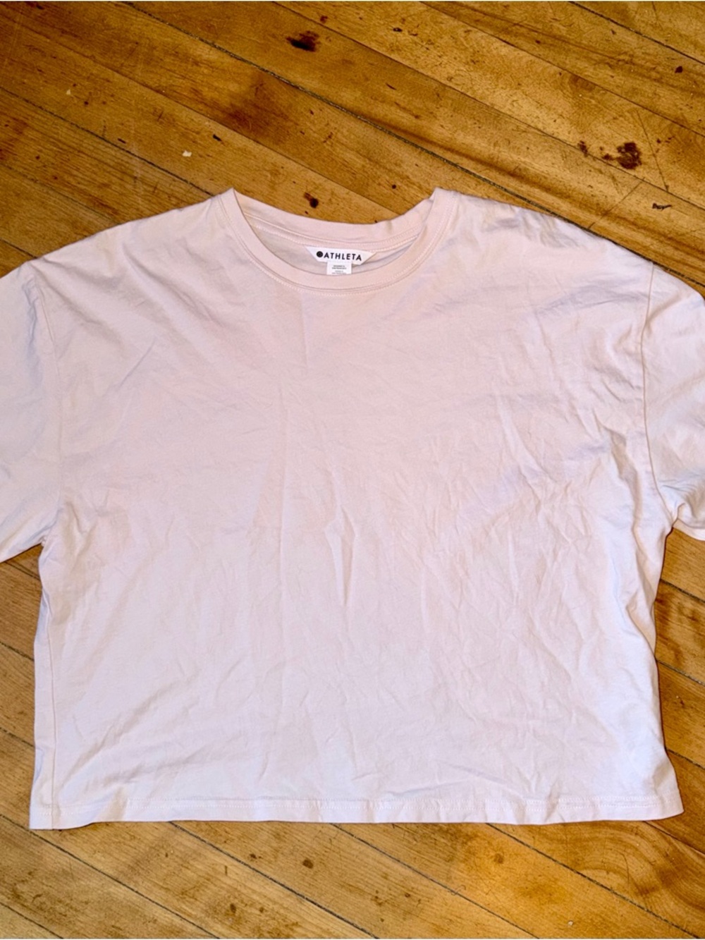 Athleta Light Pink Crop Tee
Size Medium